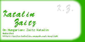katalin zaitz business card